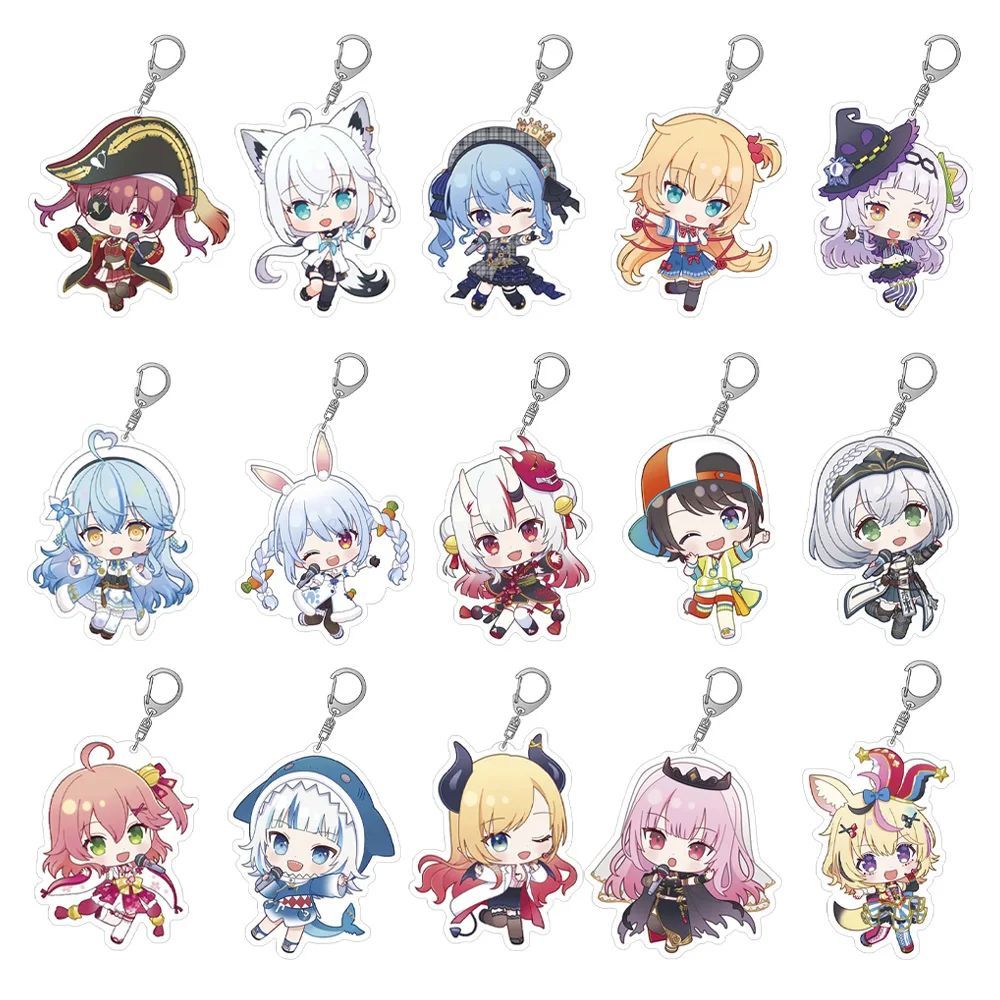 Móc Khoá VTuber Hololive character Ookami Mio Yuzuki Choco Sakura Miko Takane Lui Shiranui Flare cut