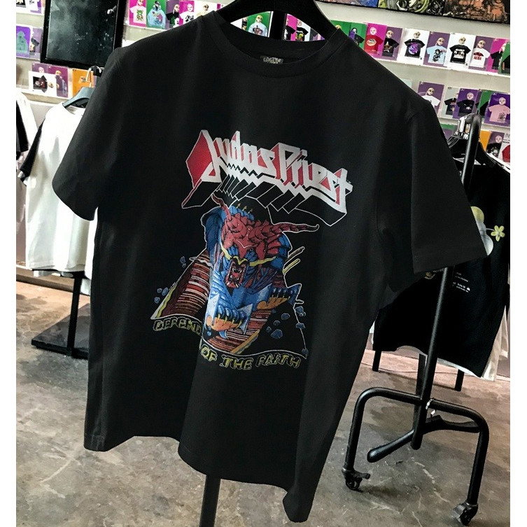 ((100% Cotton) Judas Priest Judas Priest Judas Priest Judas Priest Áo thun dây kim loại nặng mặc đườ