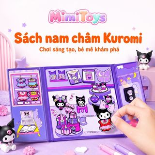 Sách Nam Châm DIY Thay Đồ Cho Bé MimiYoys - Mẫu Kuromi, Melody, Cinnamoroll, Hello Kitty Dễ Thương