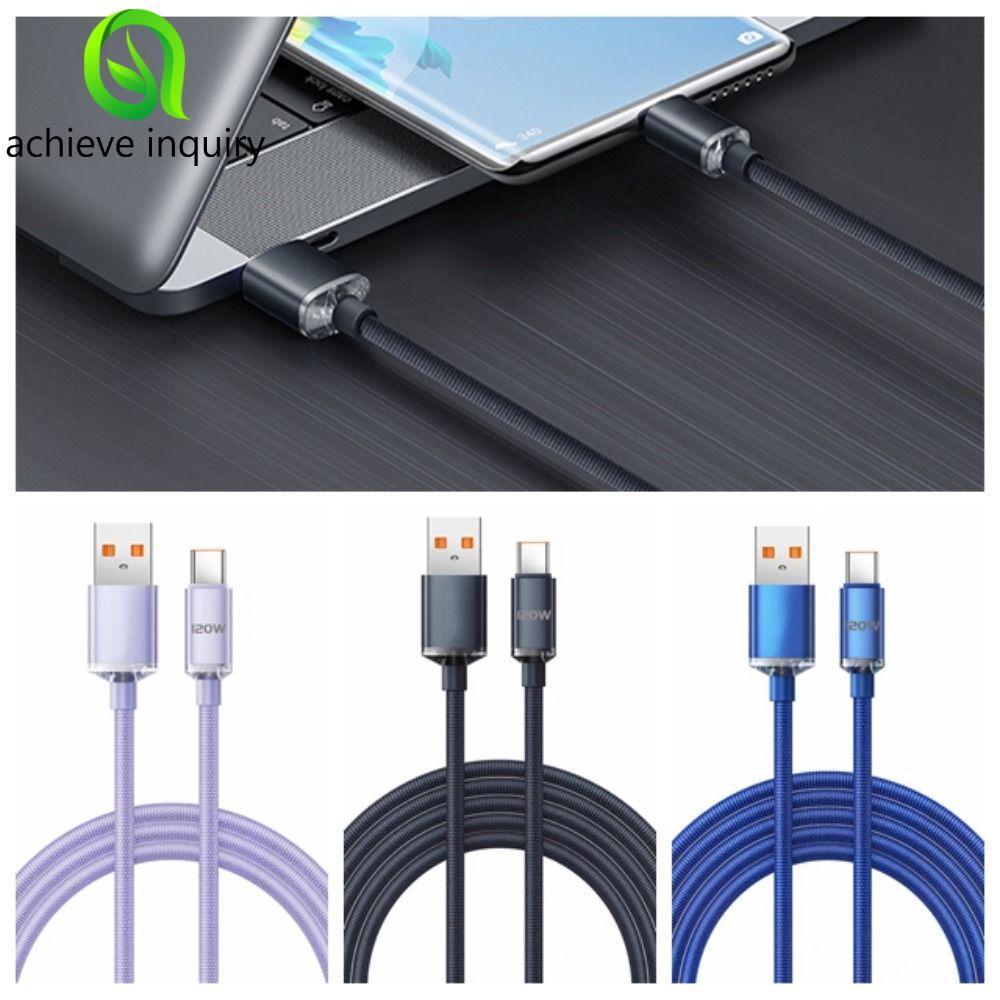 ACHIEVE INQUIRY Dây sạc nhanh 120W 6A, Cáp USB Type C 120W 6A 120W USB Type C, Dây sạc điện thoại Sạ