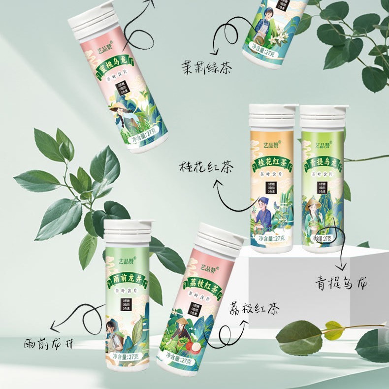Đào Oolong Đỏ Hoa Xanh Trà Viên Viên Osmanthus Trà Đen Trà Lozenges Xanh Ti Oolong Lozenges Trà Loze