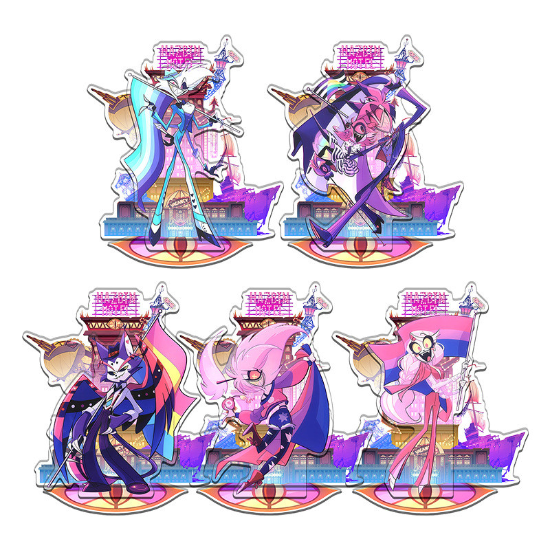 [Sẵn Sàng] Hell Inn 2 Hazbin Hotel 2 Anime Hàng Hóa Acrylic Đứng Bên Trong In Khắc Máy Cắt WJG