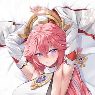 Vỏ gối Genshin Impact Yae Miko Dakimakura, In HD hai mặt, Vỏ gối cơ thể Tricot 2 chiều