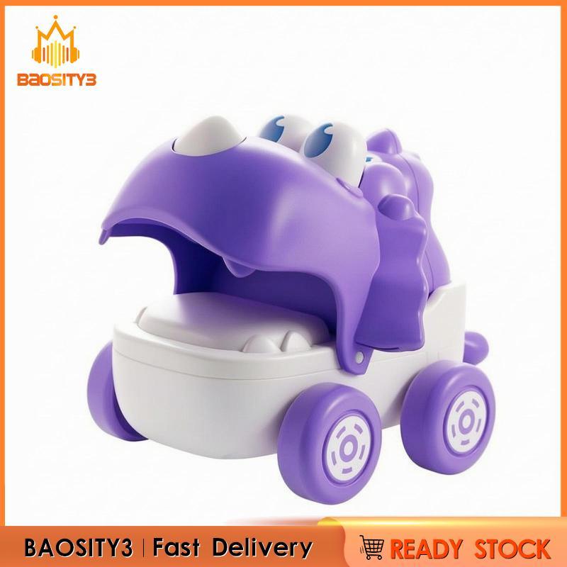 SiaBiced Pull-Cord Toy Car Open Mouth Dinosaur Toy Car Big Eyes