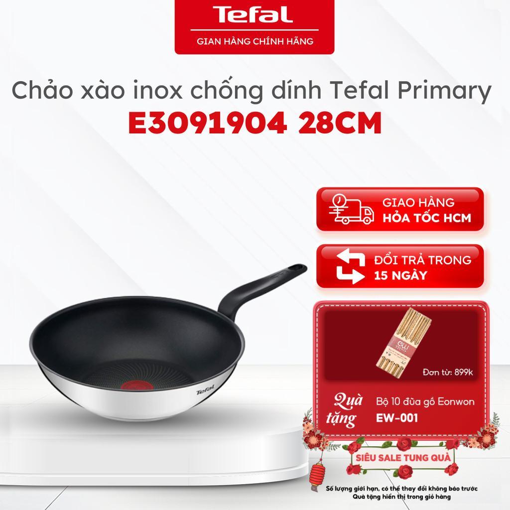Chảo xào inox chống dính Tefal Primary  (E3091904) size 28, dùng được mọi loại bếp [HOẢ TỐC HCM]