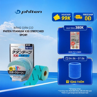 Băng Dán Cơ Thể Thao Phiten Titanium Tape X30 Stretched Sport 5cm x 4.5m hỗ trợ cơ thể vận động ổn định