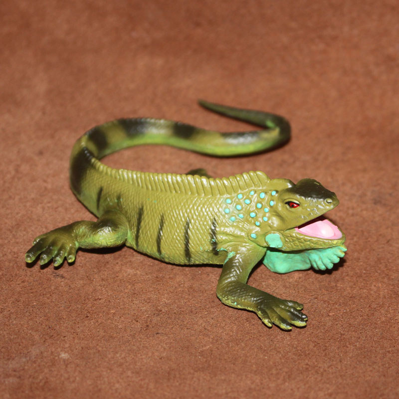 Safari Trẻ Em Nhận Thức Đồ Chơi Bò Sát Mô Hình Micro Chụp Cảnh Trang Trí Iguana Thằn Lằn