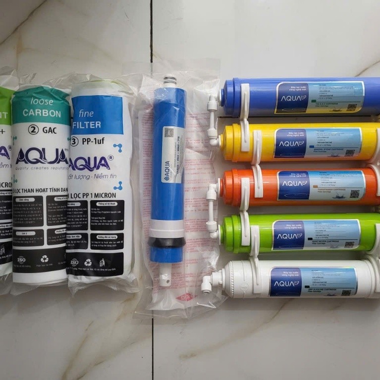 Combo 9 Lõi lọc nước Aqua - Dùng thay thế cho các máy lọc RO