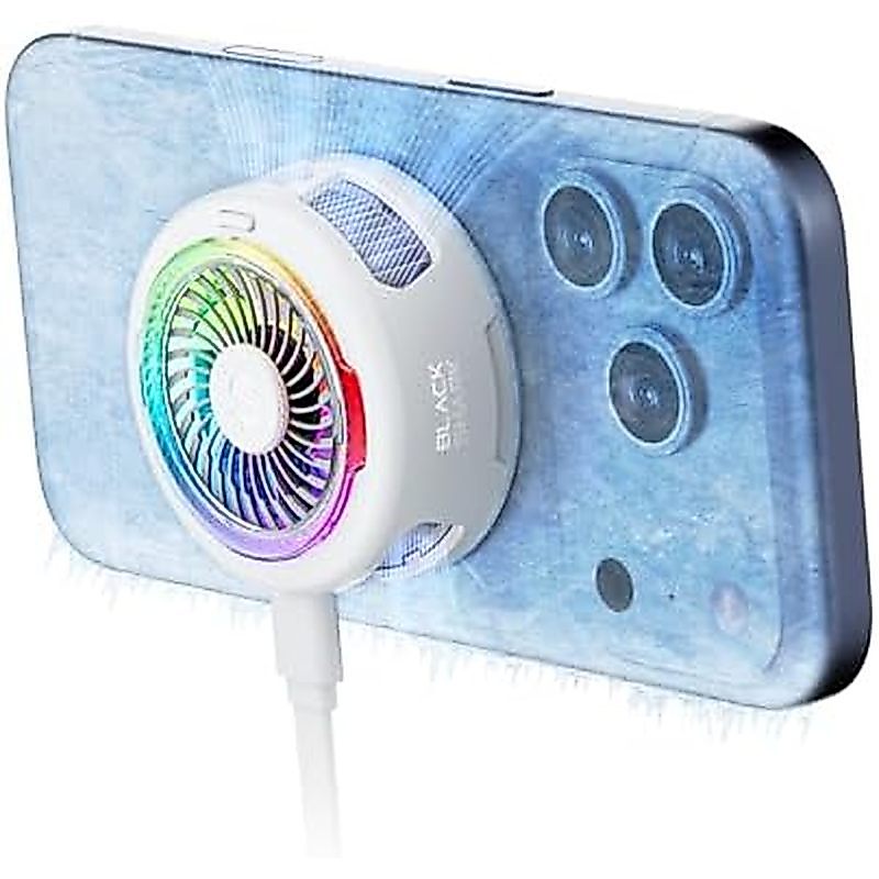 Đen#advice Để chơi game#Cellphone Bộ tản nhiệt#Magnetic Quạt làm mát điện thoại di động. Quạt làm má