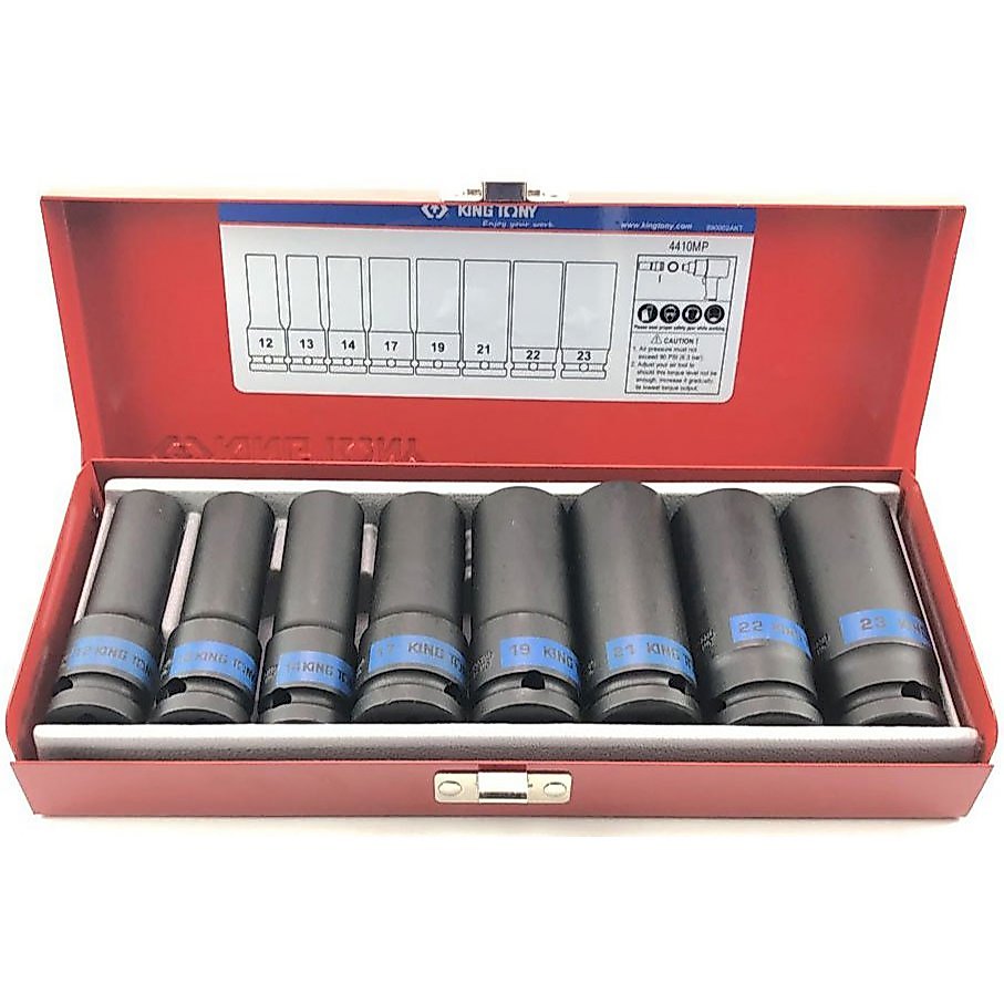 Bộ khẩu tuýp lục giác 1/2" Kingtony 4410MP (1/2, 8 chi tiết)