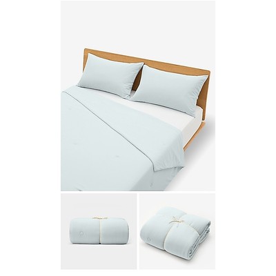 [26SS] MUJI Bộ Chăn Mỏng Làm Mát Kèm Vỏ Gối PCM