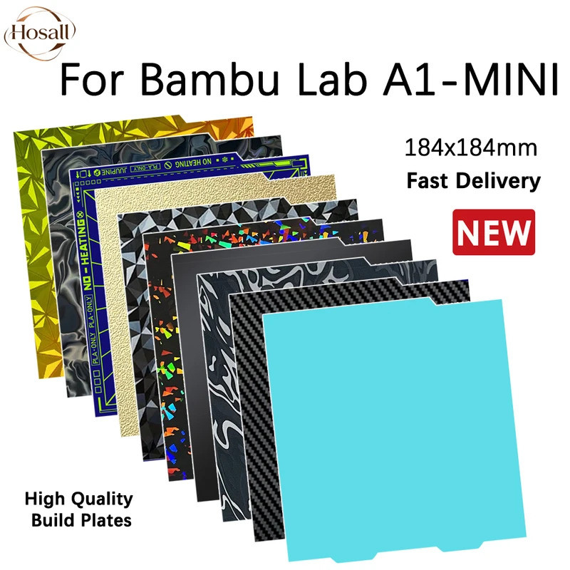 HB Cho Bambu Lab A1 Mini Build Plate Nâng Cấp A1 Mini Tấm Lạnh Kết Cấu Linh Hoạt Giường Mịn Bambulab