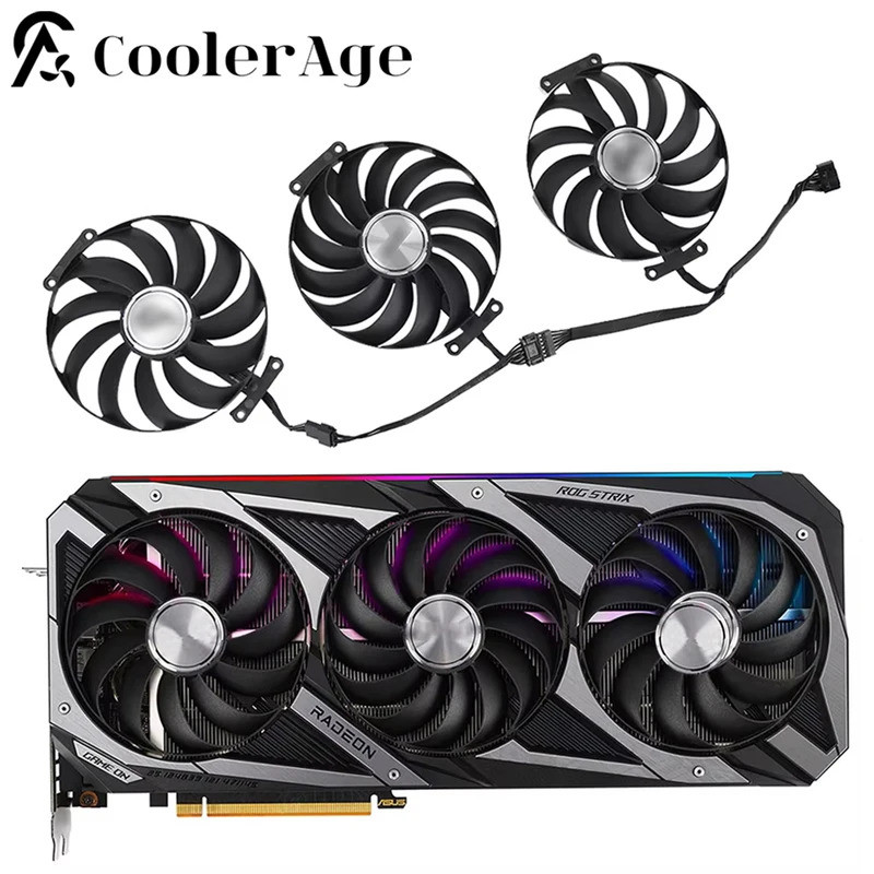 Quạt làm mát thẻ Video i95MM CF1010U12S cho ASUS ROG STRIX RTX 3070 3080 3090 3060Ti 3080Ti 3090Ti 3