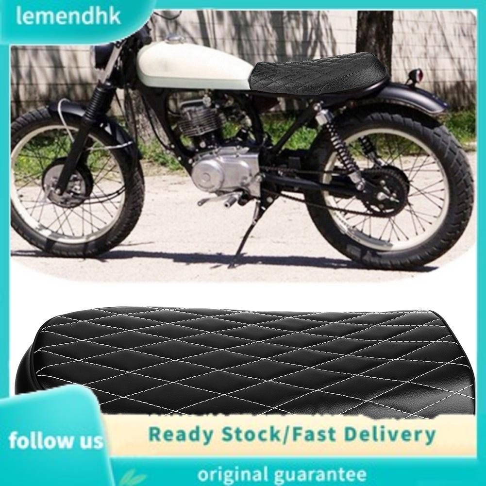 Lemendhk Cafe Race Yên Xe Máy Da PU Vintage Ghế Đệm Bằng Cho CG125 GN CG CB200 CB350 CB400SS CB500 C