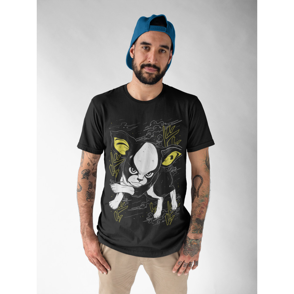 Dòng sản phẩm cổ điển JOJO chất lượng cao​ | Bizarre Adventure Iggy × Jotaro Theme Tee, Heavy Wash C