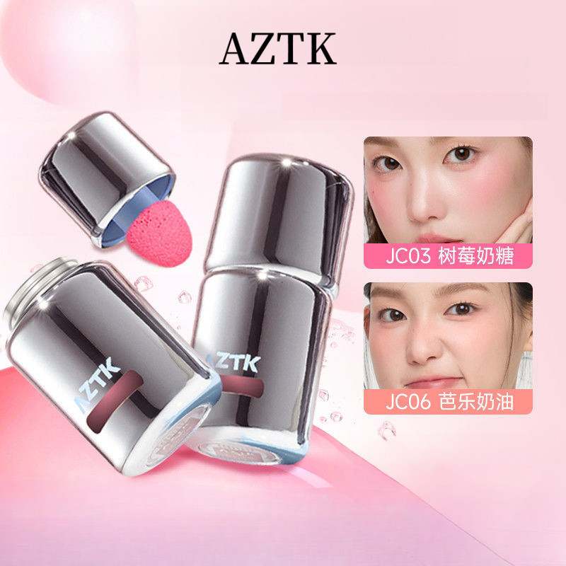 AZTK Liquid Powder Blusher Liquid Paste Jc04 Mở rộng và co lại Matt Độ bão hòa thấp và làm sáng