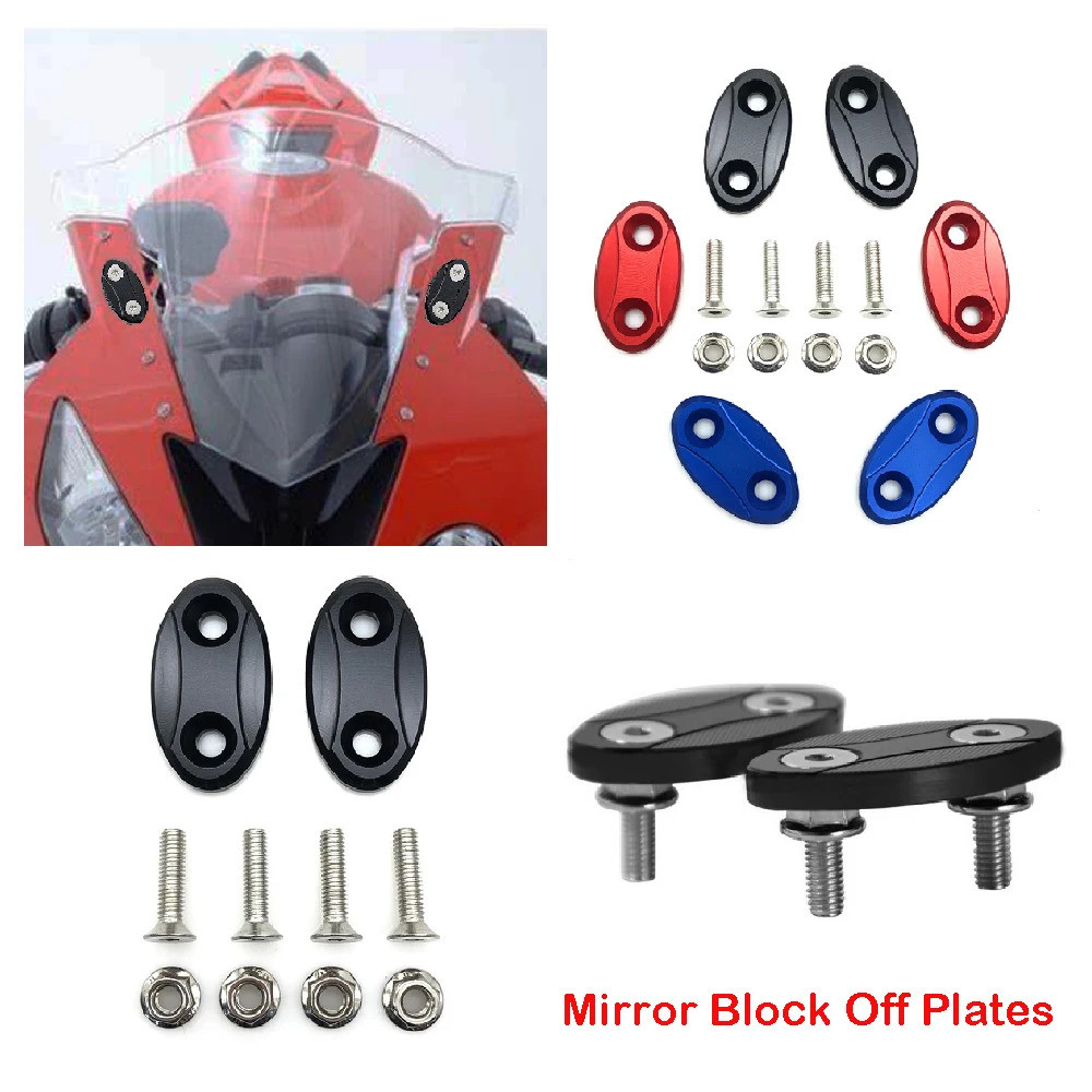 Phù Hợp Cho Xe BMW S1000RR HP4 S1000 RR ABS 2009-2018 Xe Máy Gương Khối Tắt Trống Tấm Gương Đế Lỗ Nắ