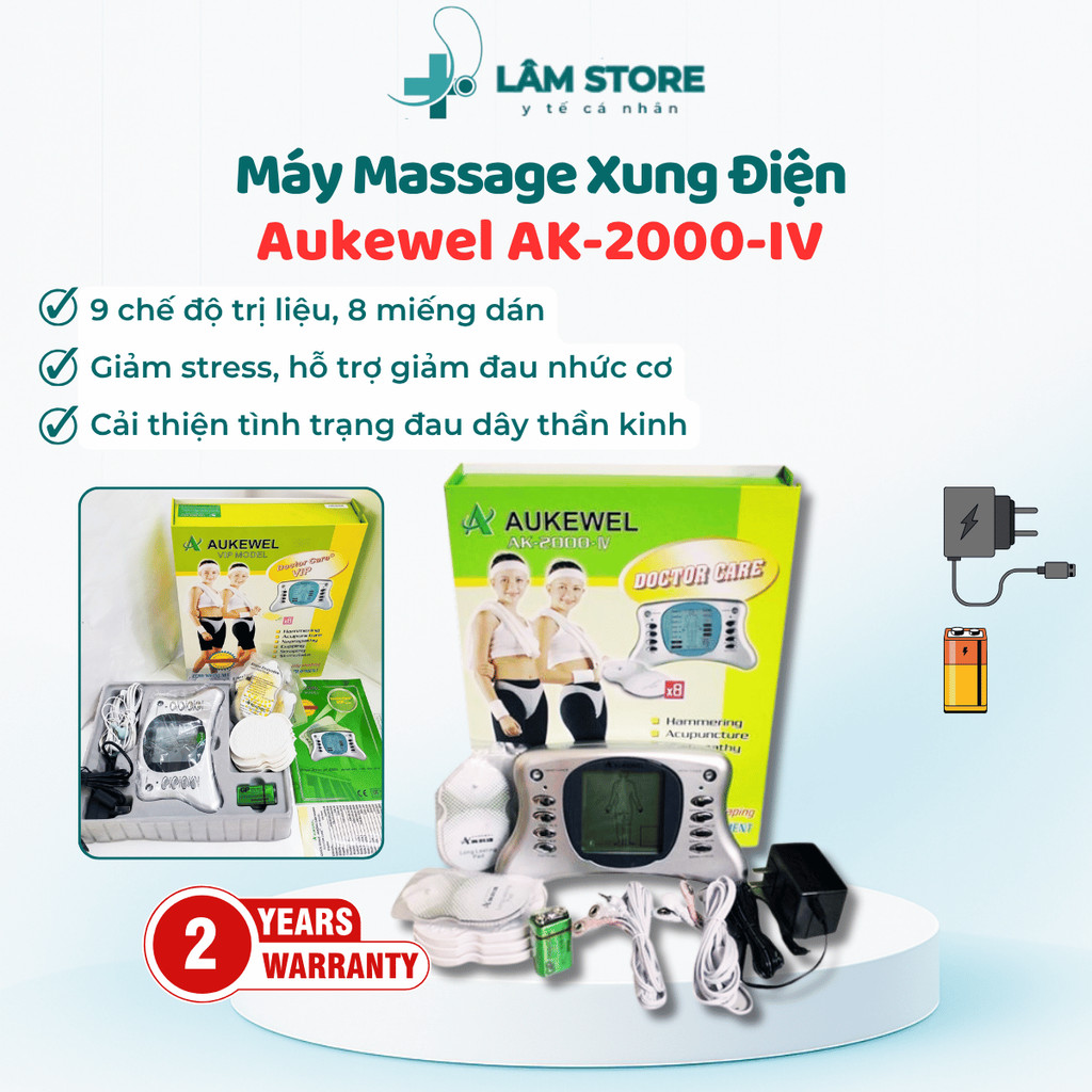 Máy Massage Xung Điện Trị Liệu AUKEWEL Doctor Care Vip AK2000-IV [Bảo Hành 2 Năm]  HNC