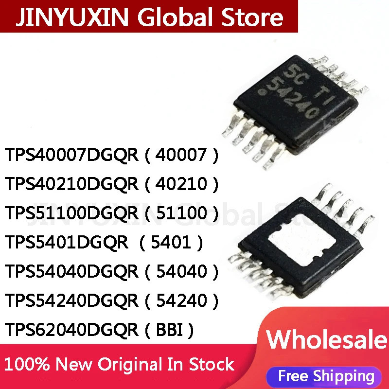 5 Chiếc TPS40007DGQS 40007 TPS40210DGQR 40210 TPS51100DGQR 51100 TPS5401DGQR 5401 TPS54040DGQR TPS54