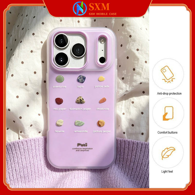 Ốp điện thoại iPhone 17 Pro Max Stone Matte 2 trong 1 Vỏ bảo vệ Tương thích với iPhone 17 / 16 / 15 