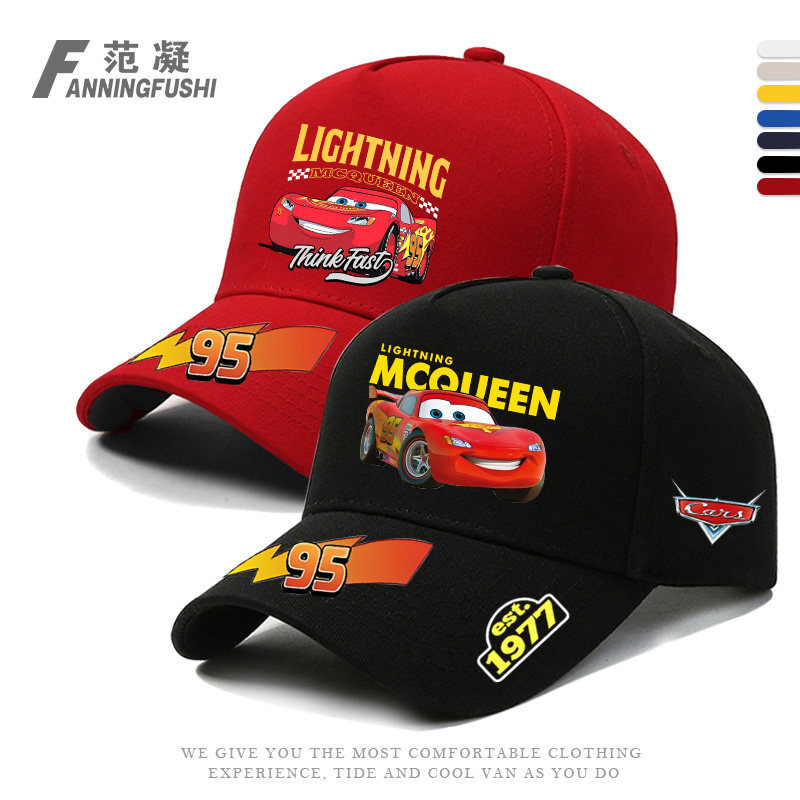 Lightning McQueen 95 Đua Xe Câu Chuyện Hoạt Hình Anime Ngoại Vi Nam Nữ Đạt Đỉnh Mũ Triều Thời Trang 