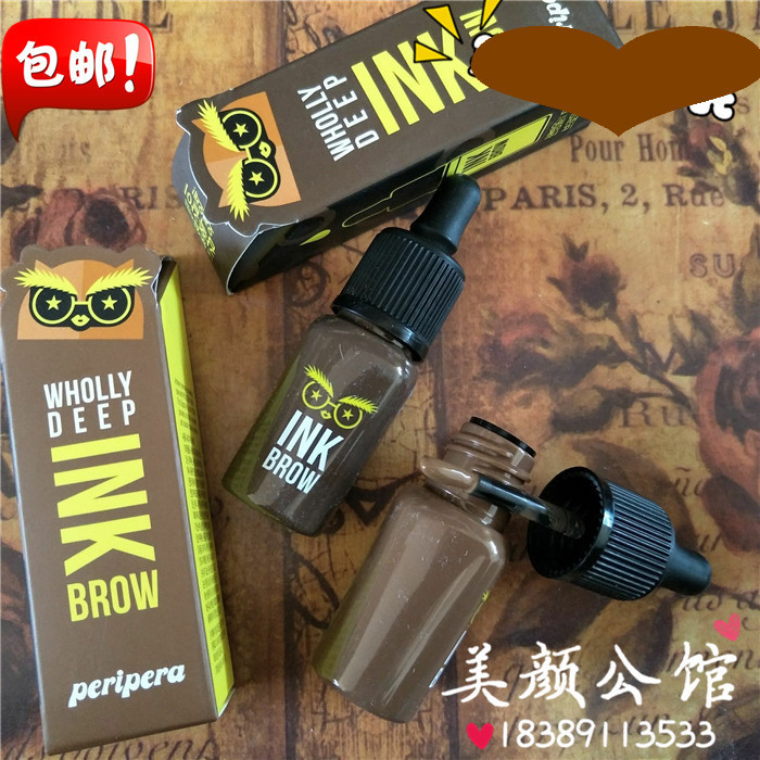 Hàn Quốc Peripera Peripera Peripera Ink Ba Chiều Cú Lông Mày Nhuộm Dạng Lỏng Nhuộm Lông Mày Kem Dài 