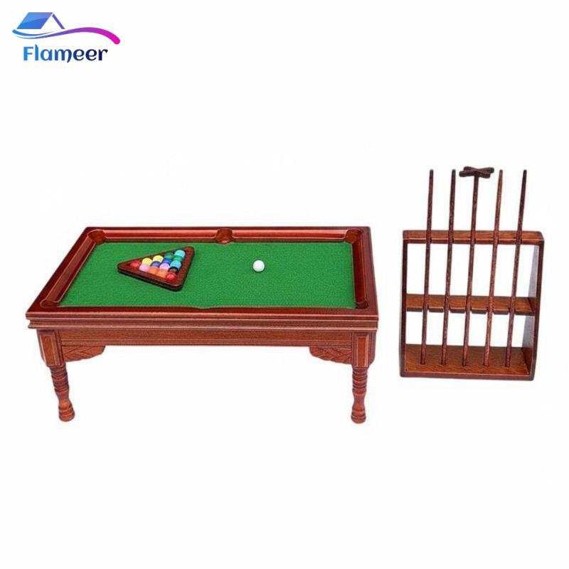 Bàn bi-a tỷ lệ 1: 12 Tay nghề Bộ bàn hồ bơi thu nhỏ dành cho người sưu tập, người sở thích, Diorama
