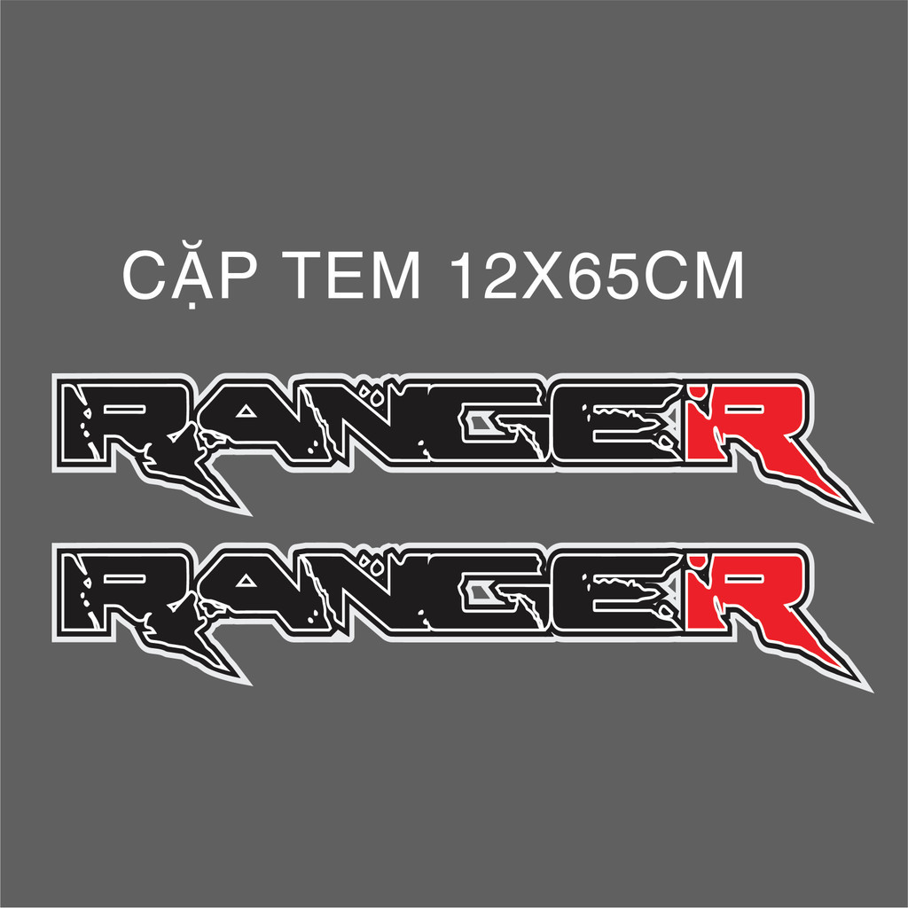 Tem chữ RAPTOR  - RANGER  MẪU MỚI dán xe Ranger. Tem chữ Raptor dán đuôi xe ford ranger