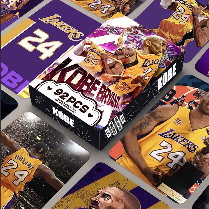 Phong Cách Mới 92 Thẻ Ngôi Sao NBA Kobe Bryant Cực Nhỏ Thẻ Dán Kobe Bryant Tự In Thẻ Bộ Sưu Tập