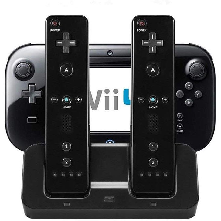 Đế sạc 3 trong 1 Đế sạc Đế sạc cho Wii U Tay cầm chơi game Đế sạc Wii u Tay cầm chơi game Đế sạc WII