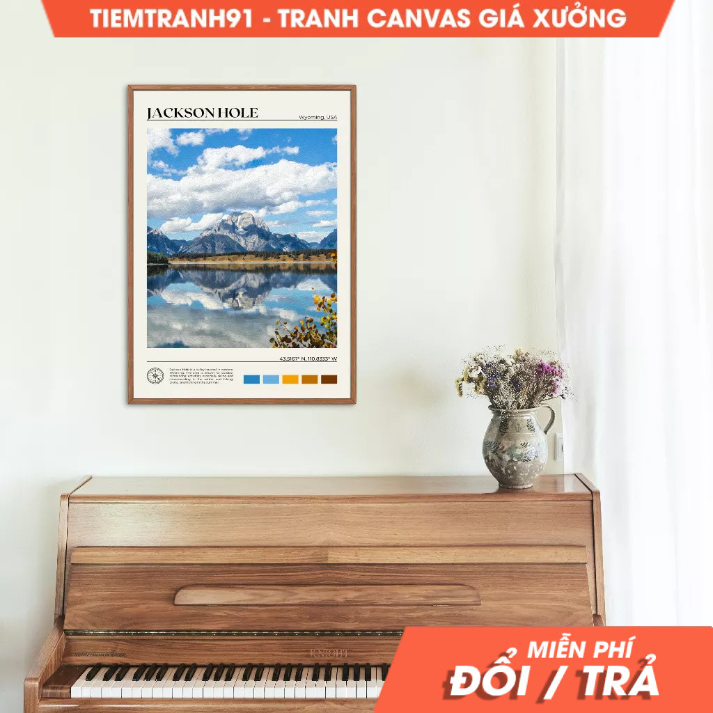 Tranh treo tường, Oil Paint, Jackson Hole Wall Art, Jackson Hole Poster, Jackson Hole Photo, Jackson