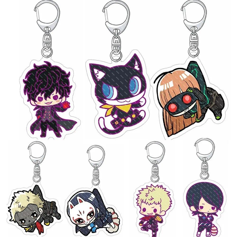 Q Version Anime Móc khóa Goro Akechi Anne Takamaki Makoto Niijima Futaba Sakura Cute Figures Key Cha