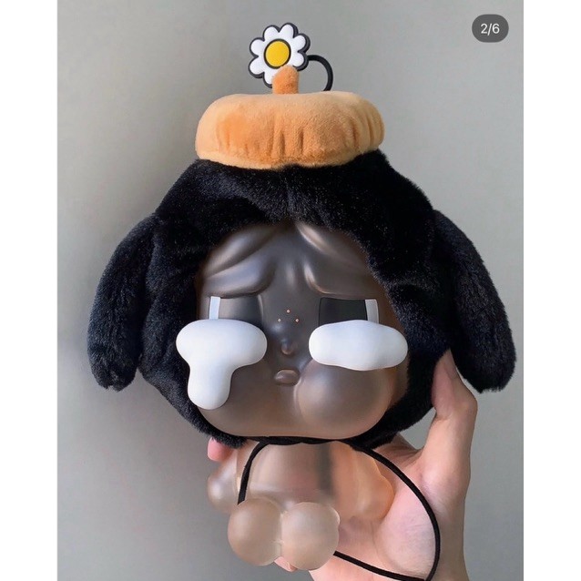 POPMART LY CRYBABY CRYING AGAIN THỎ ĐEN HOA ( CHÍNH HÃNG SẴN HN )