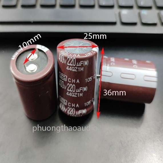 Tụ Nippon Chemicon 220uf 400V hàng mới