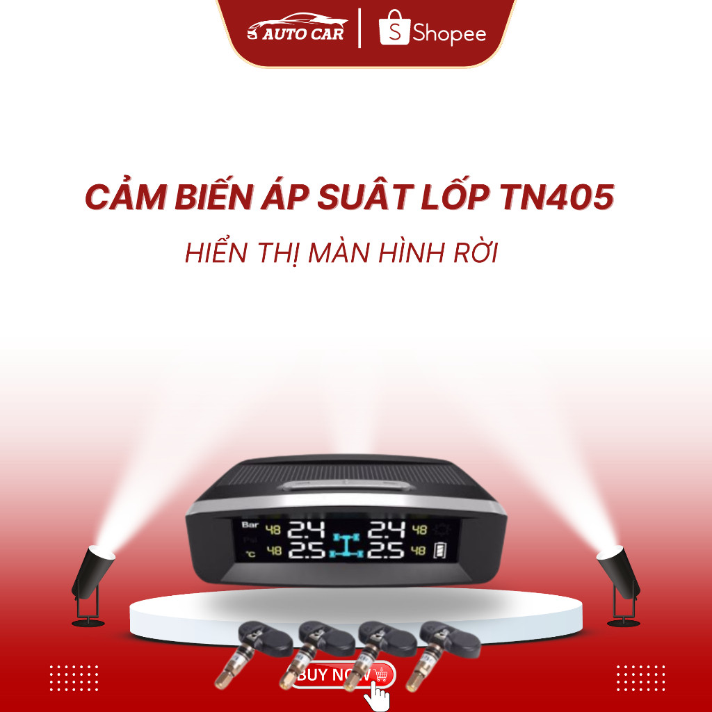 Cảm Biến Áp Suất Lốp ICAR Ellisafe TN405 Chính Hãng Bảo Hành 3 Năm  Hiển Thị Trên Taplo Xe Ô Tô TopC