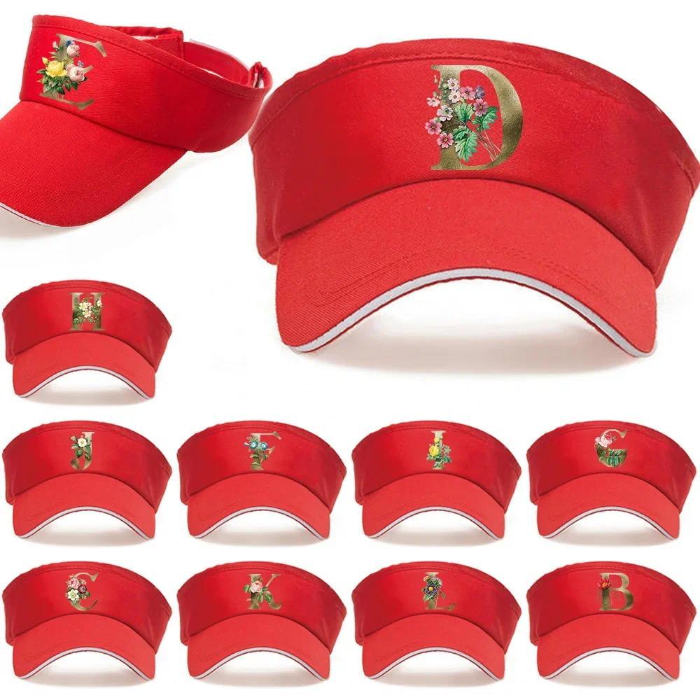 Baseball Cap Original  Outdoors Sun Hat Golden Flower Print Series Red Empty Top Hat Golf Marathon R