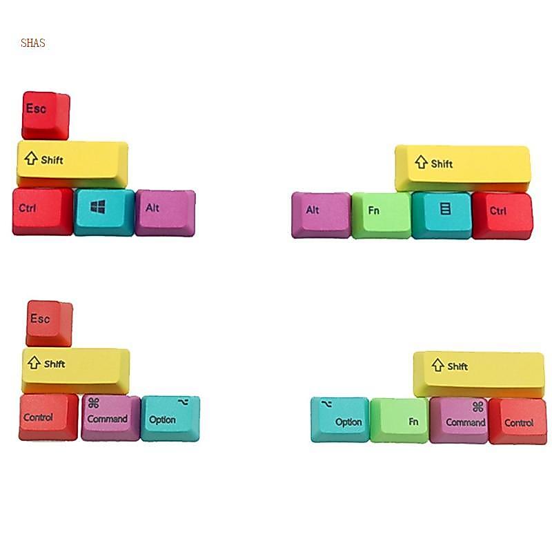 Shas PBT Backlit Keycaps Doubleshot CMYK Keyset OEM Profile cho