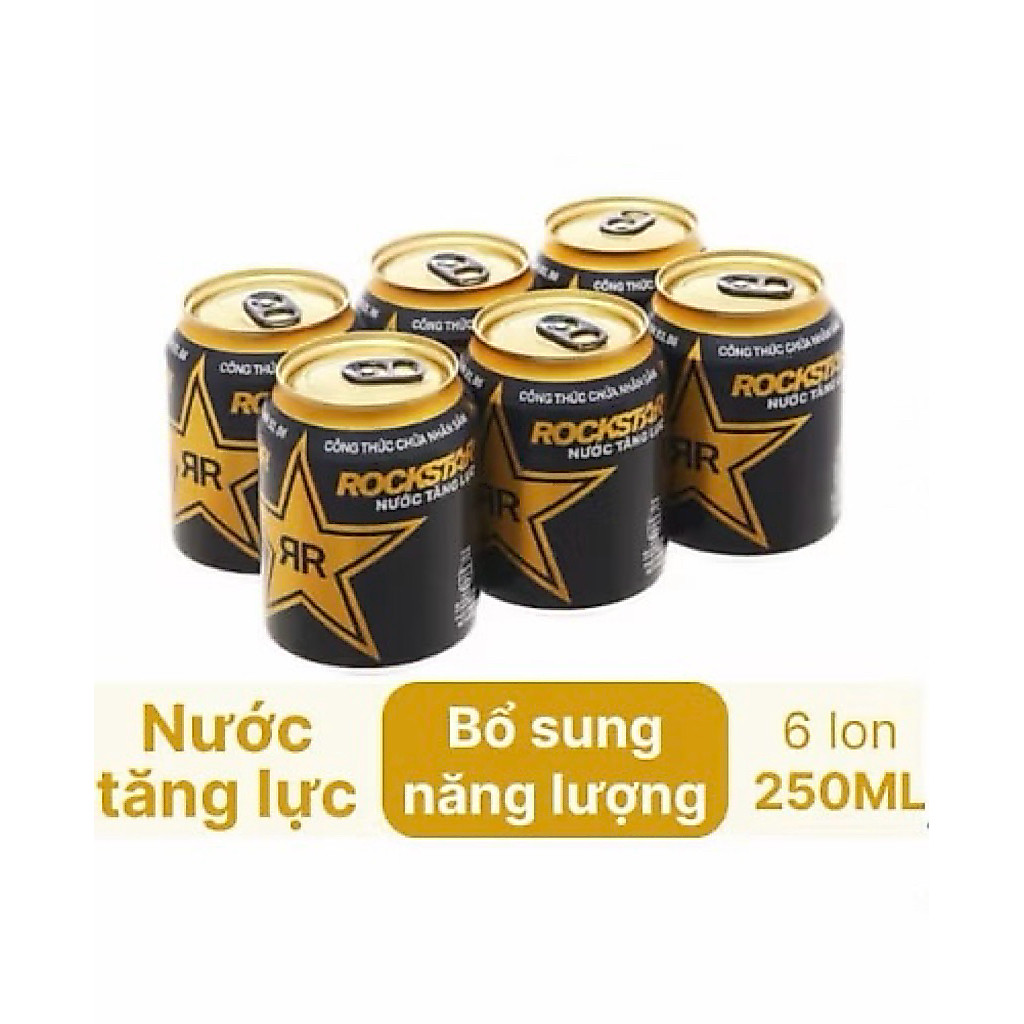 lốc 6 lon nước tăng lực Rockstar