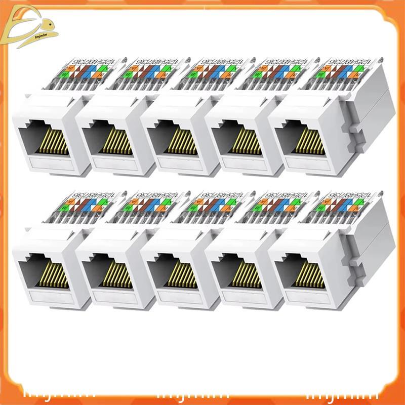 Bộ chuyển đổi tường RJ45 Bộ ghép nối mô-đun RJ45 Cat5e Jack Ethernet (Không đục lỗ, công cụ-Less) Ja