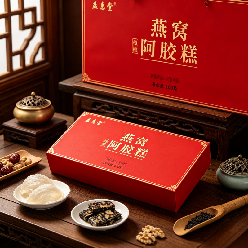 [Hàng có sẵn] Yến sào Ejiao Bánh nếm Jian 100g Bánh Ejiao Dong 'e Tỉnh Instant Ejiao Ejiao WJG