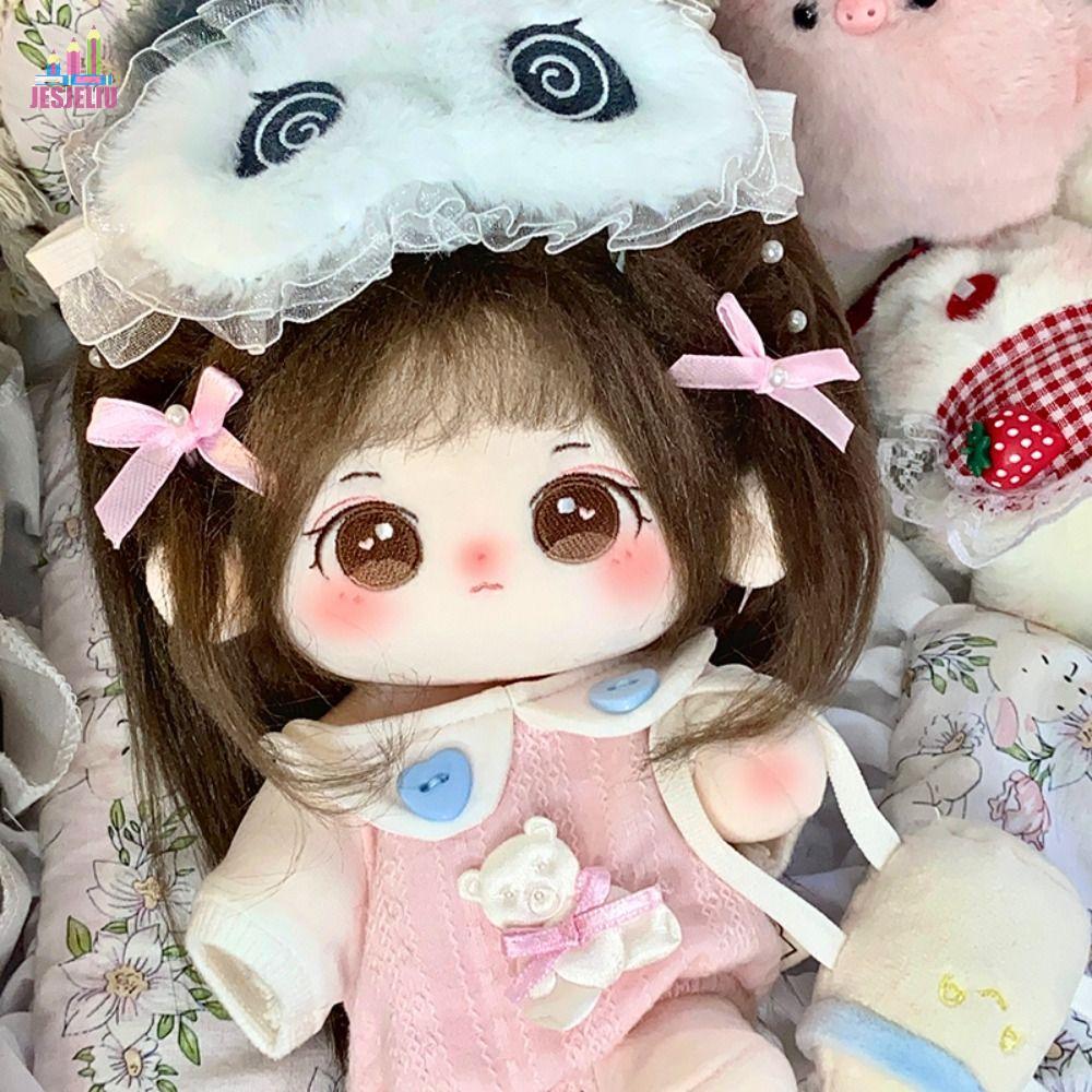 JESJELIU 10 Chiếc Kẹp Tóc Giả Búp Bê, DIY Nơ Cotton Búp Bê Kẹp Tóc, Búp Bê Đầu Kẹp Mini 4cm Nhỏ Mini