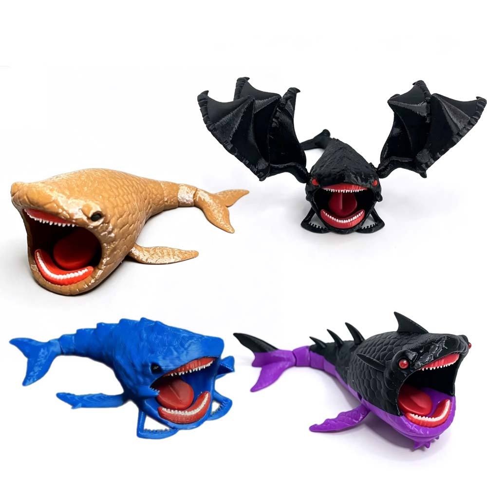 Sea Monster Deep Sea Beast Sea Monster Model 3D Printed Flexible Articulated Fidget Toy