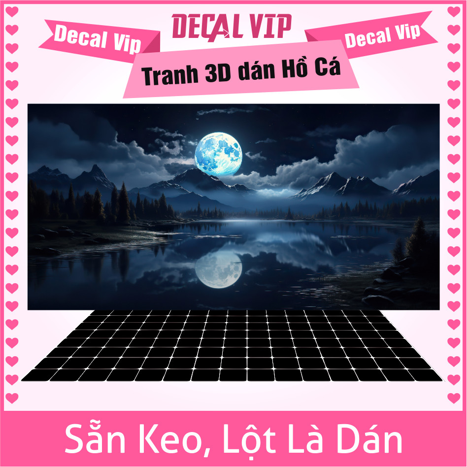 TRANH 3D DÁN HỒ CÁ _DECAL VIP_MT 77
