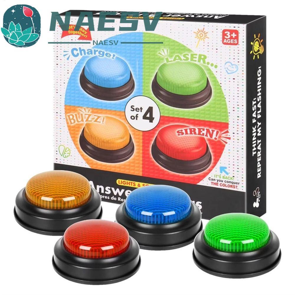 NAESV Answer Buzzers, Lights & Sounds Answering Game Buzzer, Engaging Learning Quick Answer Button T