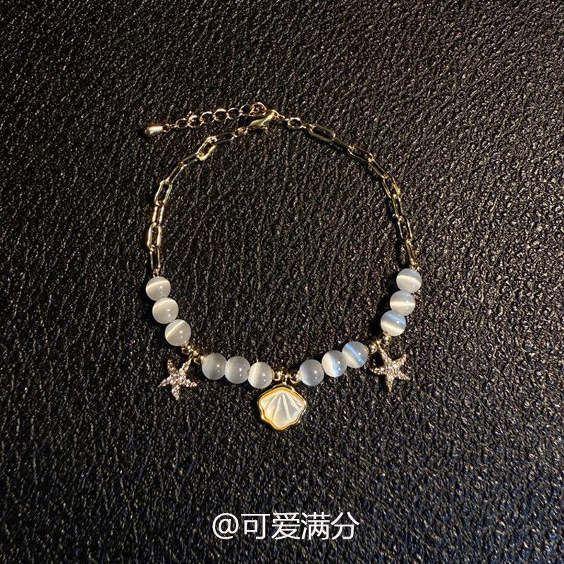 Sea Breeze Kiss Vỏ Trung Cổ Sao Biển Vòng Tay Đính Hạt Giá Trị Cao Thời Trang Niche Mát Thích Hợp Ch