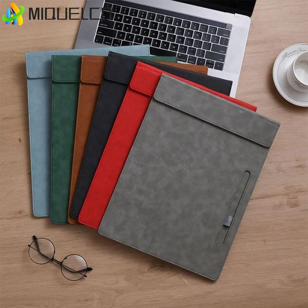 Thư mục tập tin MIQUELCQ, có bút chèn bảng viết bằng da PU, Clip Menu thư mục Thư mục Thư mục giấy a