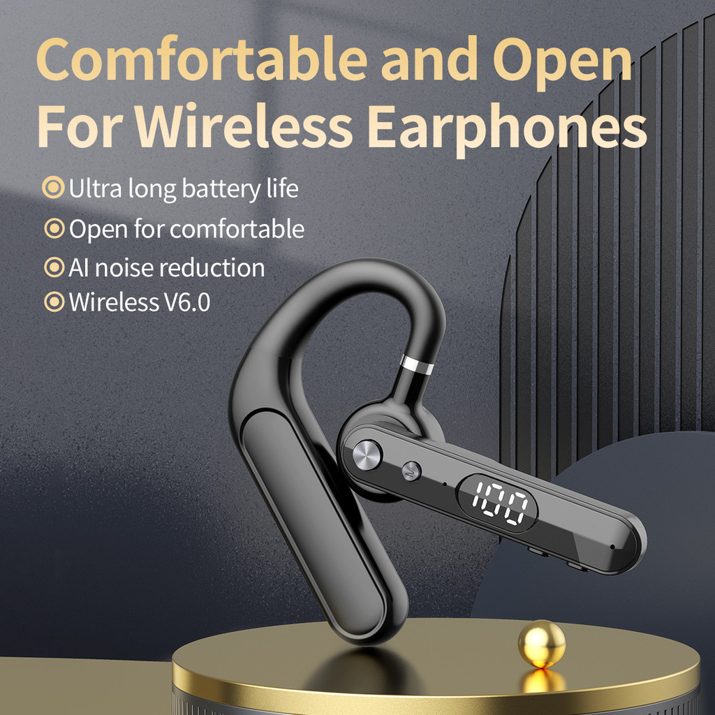 6.12-F10 Tai Nghe Tai Nghe Bluetooth Tai Nghe Không Dây Xe HD Gọi ENC Thể Thao Kinh Doanh Tai Nghe