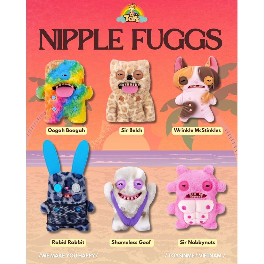 [ TOYS IN ME x FUGGLER ] ZURU TOYS Fuggler Nipples 9 Inch - Đồ Chơi Gấu Bông Sưu Tầm