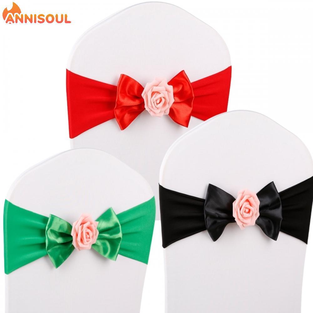 [NISO]Chair Sashes Bowknot Design Composite Fabric Festive Vibe Outdoor Events