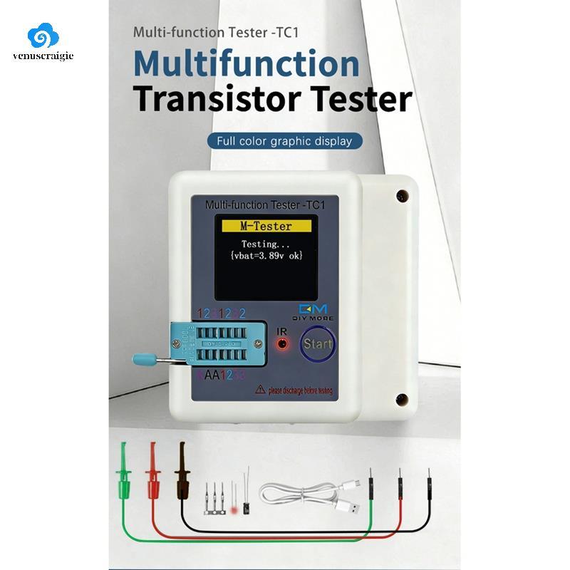 Transistor Tester Màn hình đầy màu sắc TFT cho Diode Triode MOS / PNP / NPN Tụ điện trở Transistor